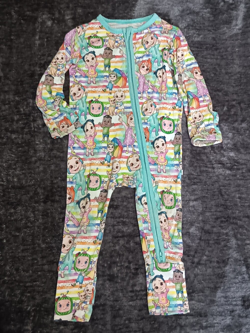 Cocomelon Little Snuggles Multicolor Zip Sleeper Bamboo Material size:6-9Months